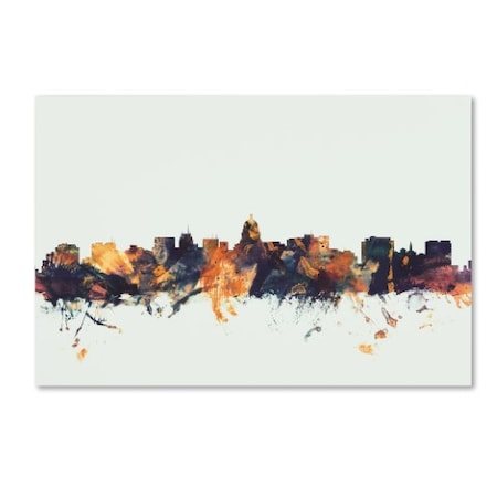 Michael Tompsett 'Madison Wisconsin Skyline' Canvas Art,22x32